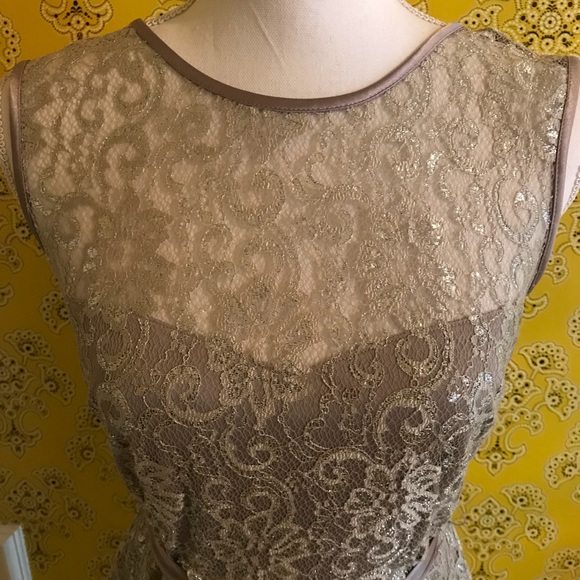 NWT * Lace * Embellished Belt * Sleeveless Dress - Picture 4 of 5